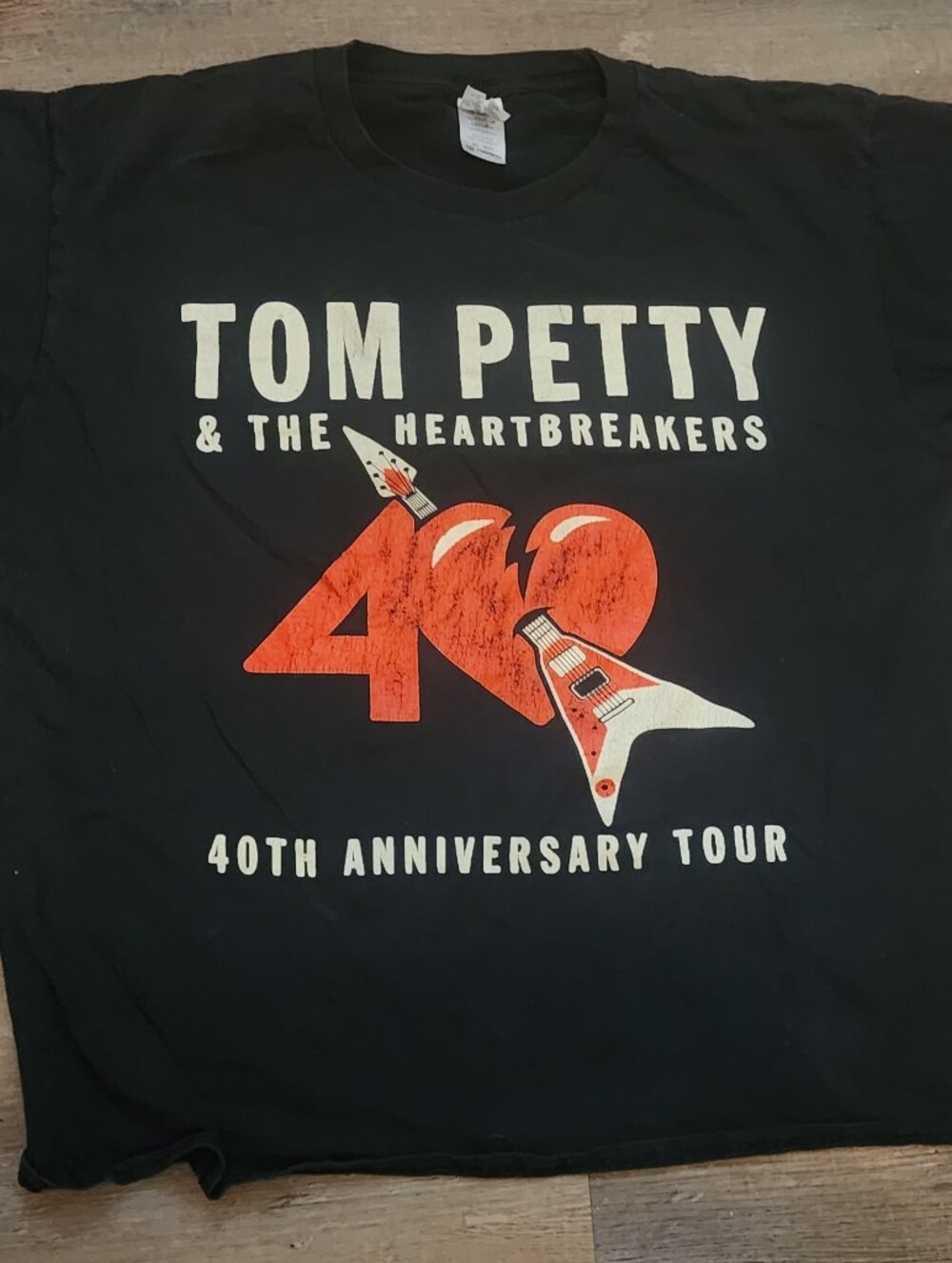 2017 2 Xl Tom Petty Black 40th Anniversary Graphic Tee